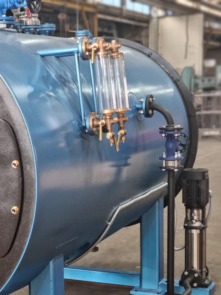Industrial pressure vessel with brass fittings